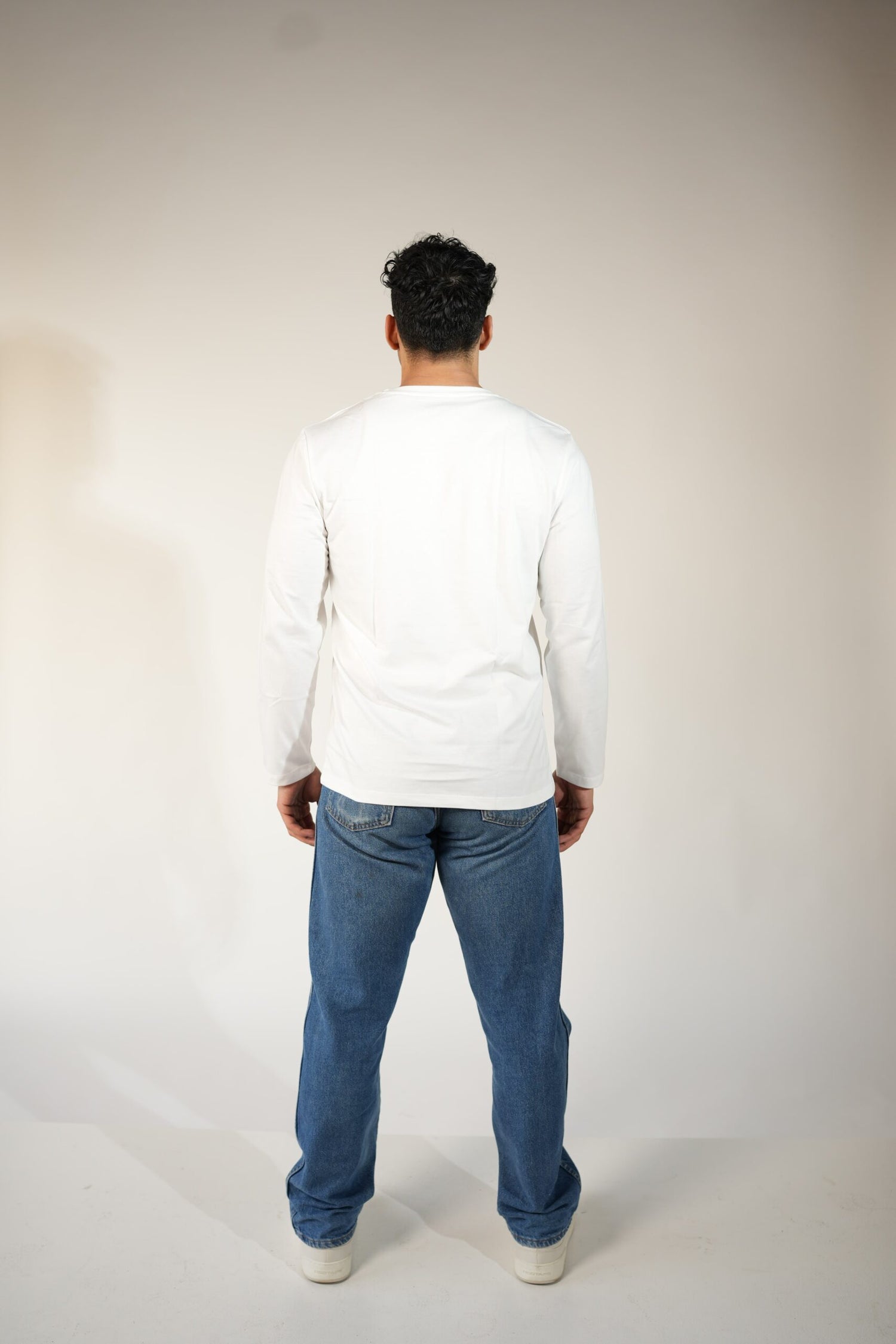 Round Neck Full Sleeves Comfort Tees White