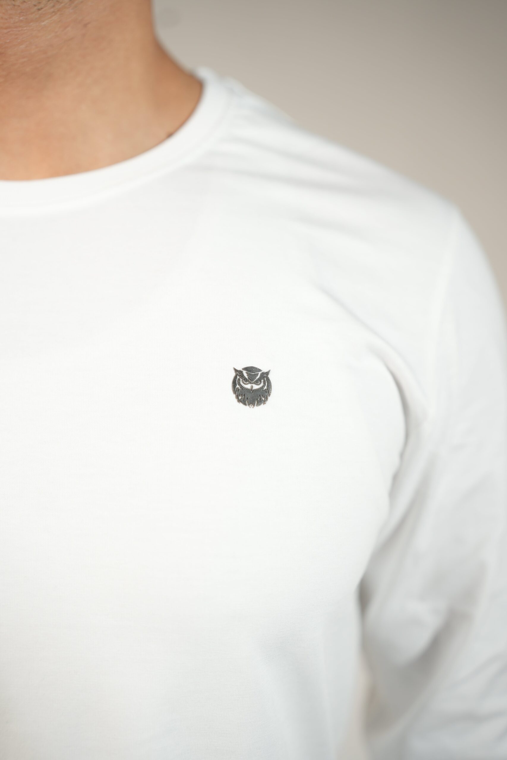 Round Neck Full Sleeves Comfort Tees White