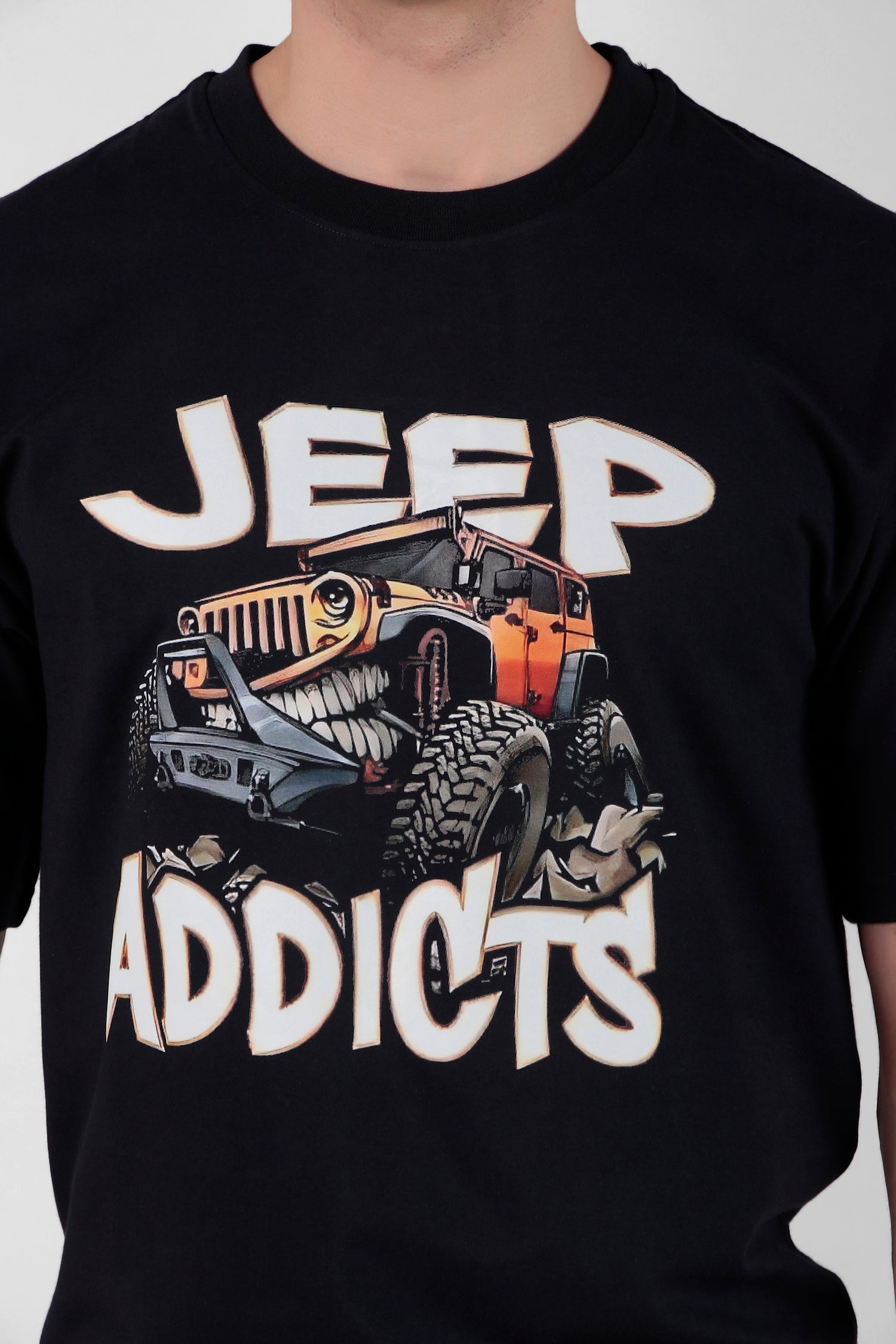 Jeep Printed Black T-Shirt
