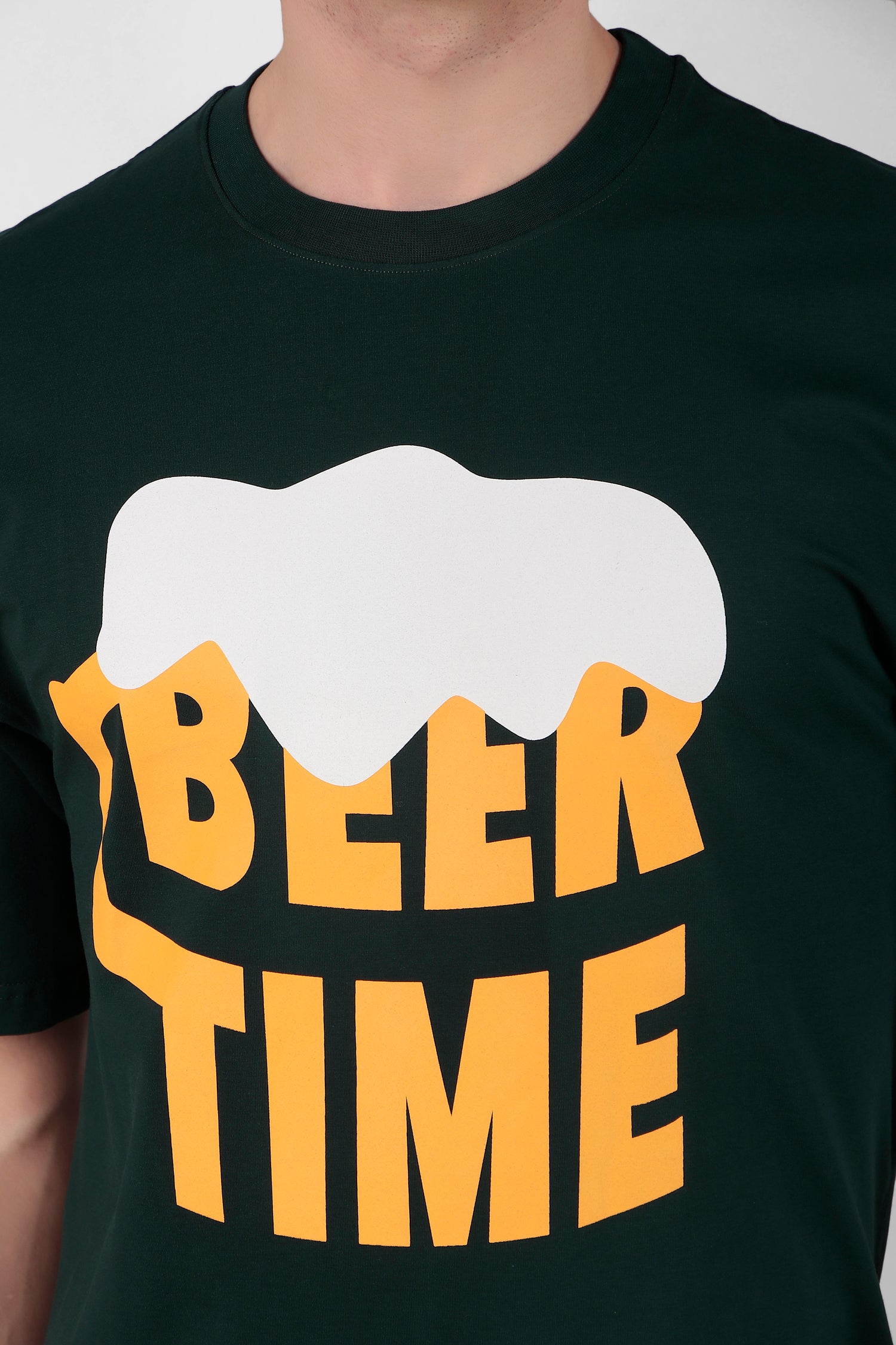 Beer time Printed T-Shirt