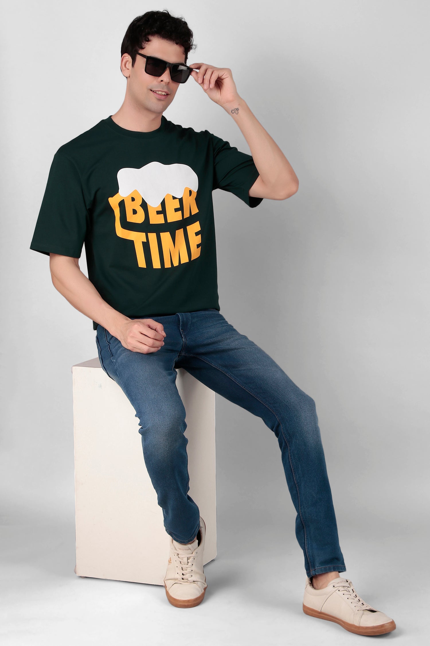 Beer time Printed T-Shirt