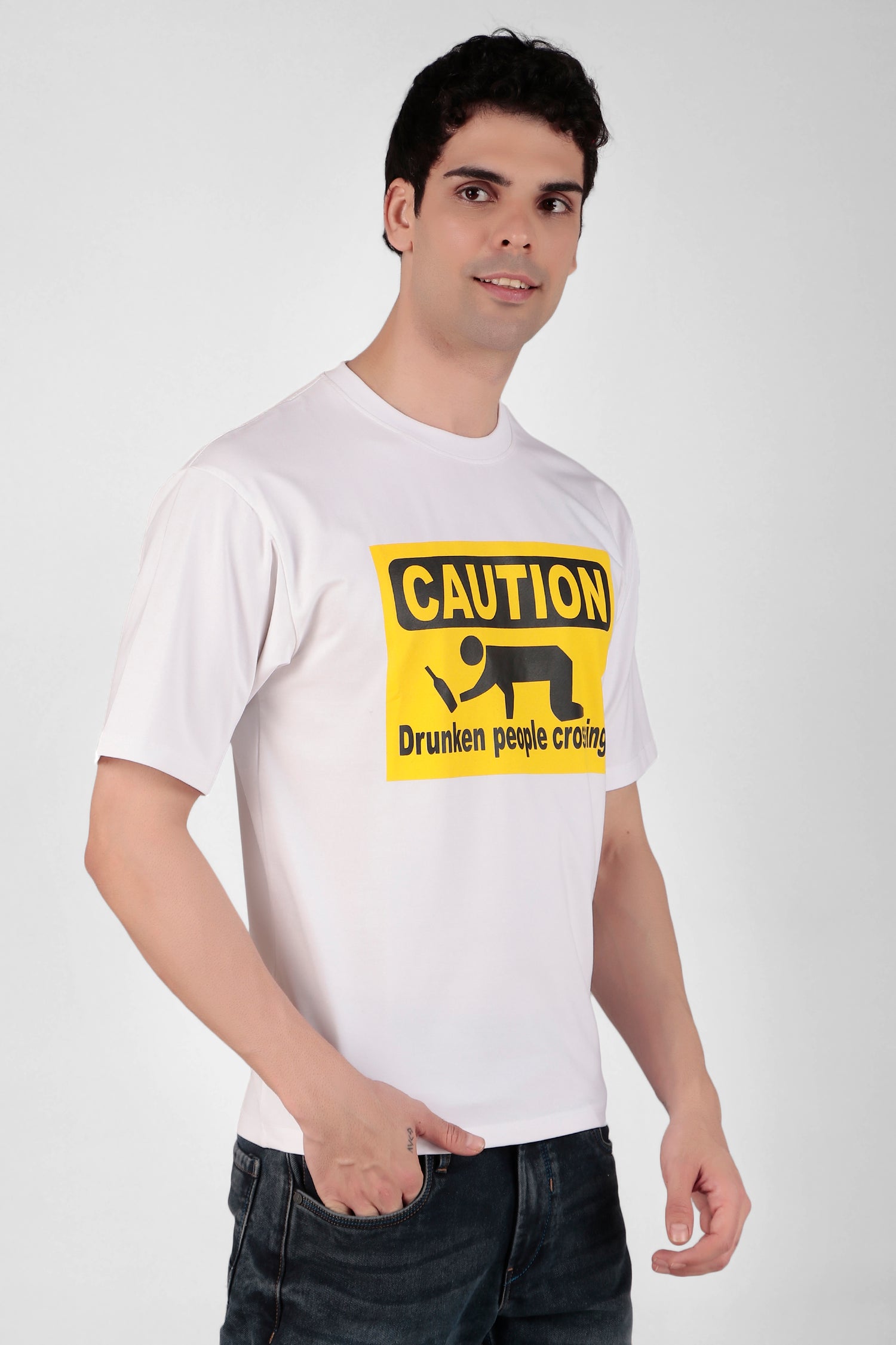 Caution Printed T-Shirt