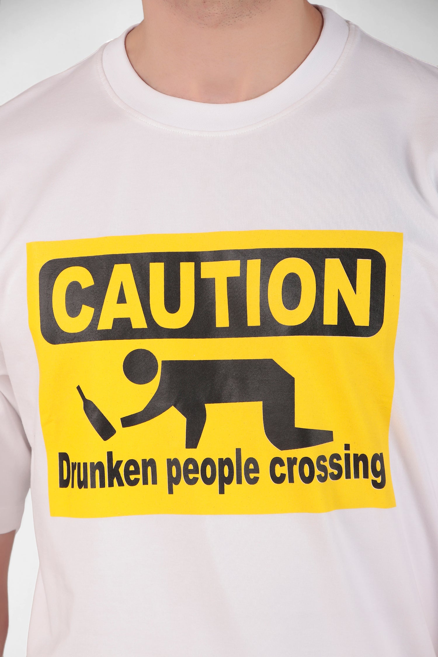 Caution Printed T-Shirt