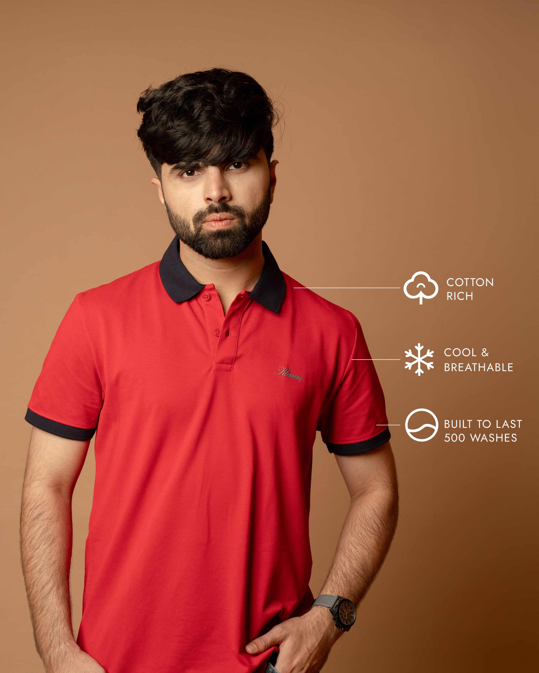 Red Classic Polo