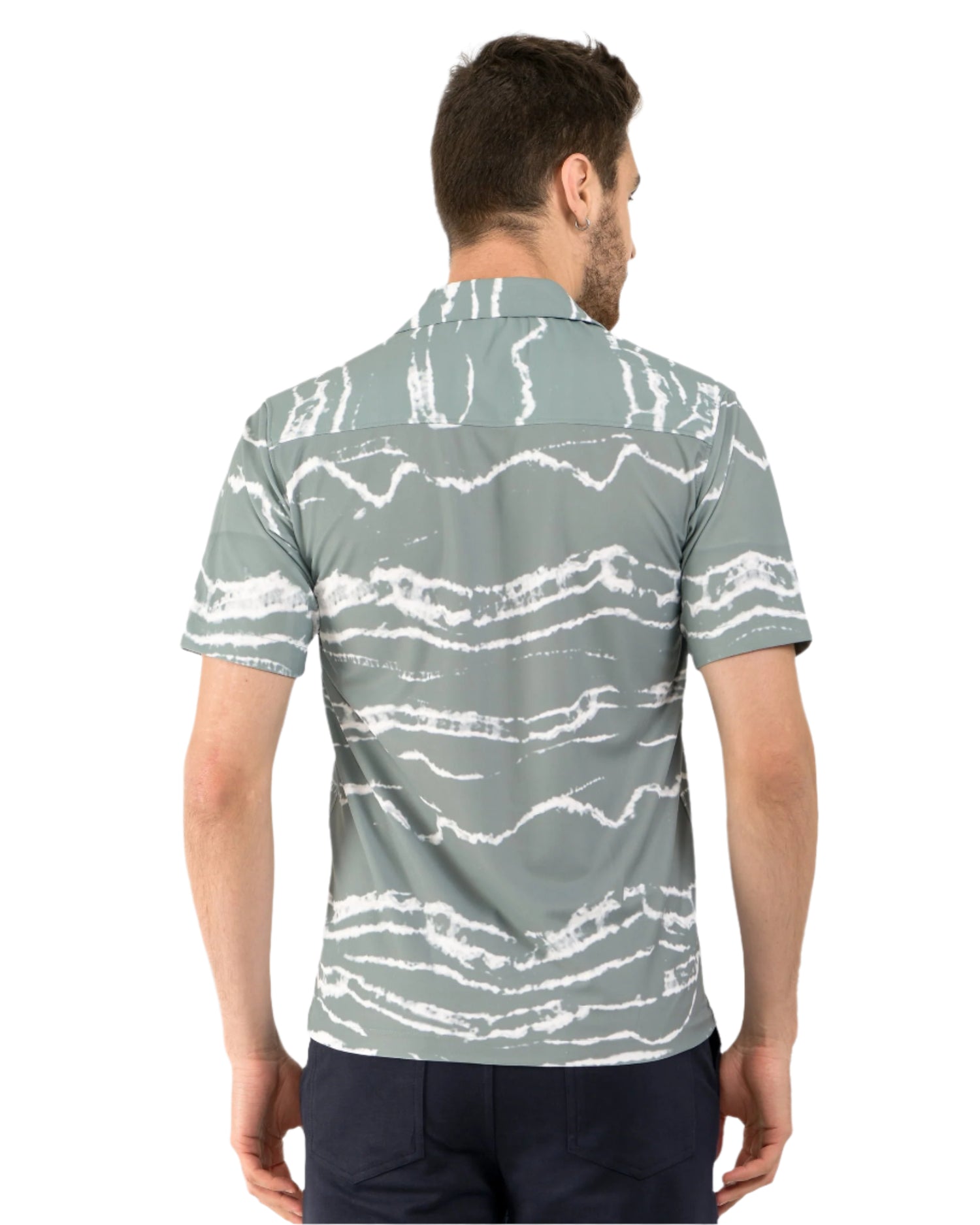 Retro Knit Shirt Printed-Chevron