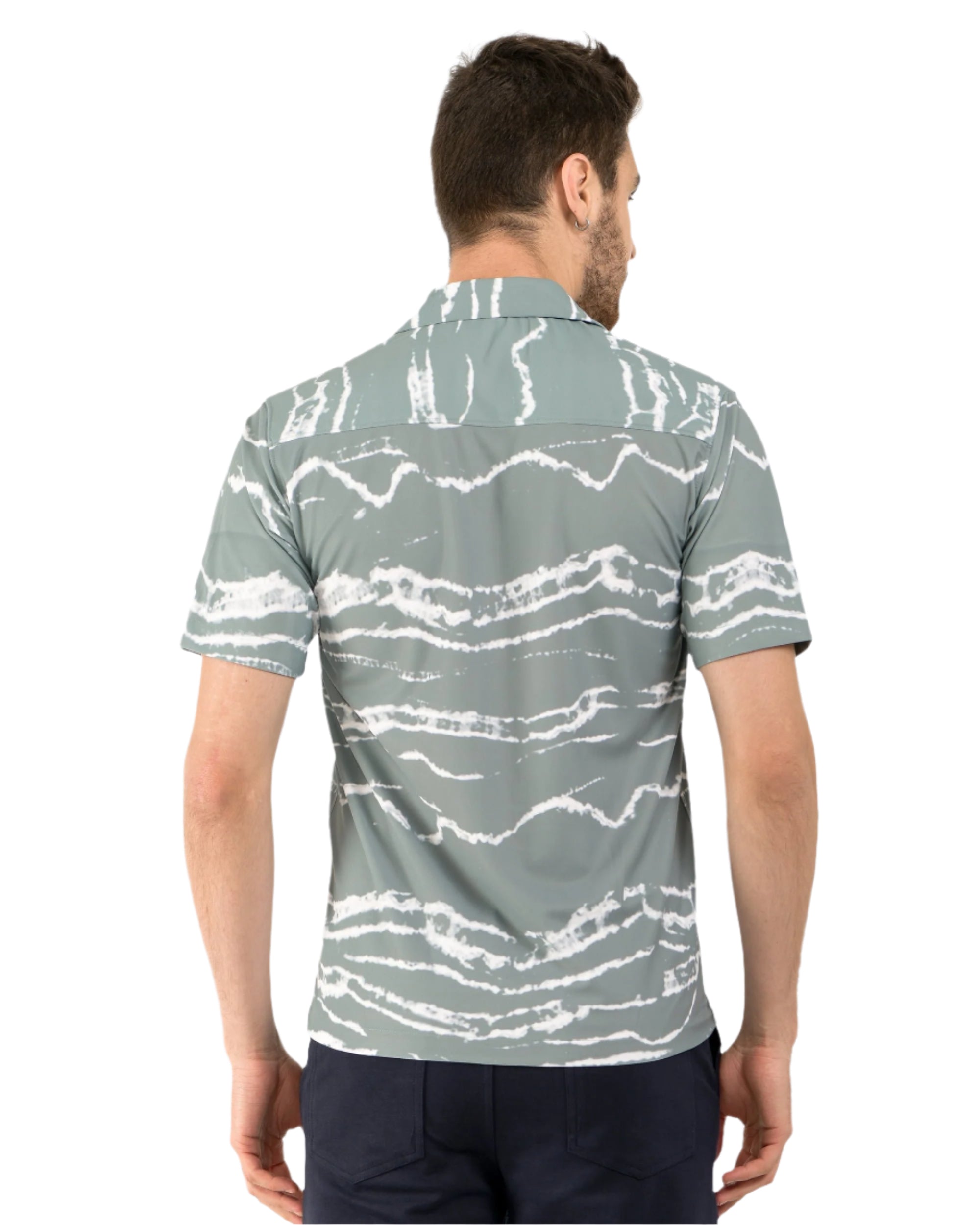 Retro Knit Shirt Printed-Chevron