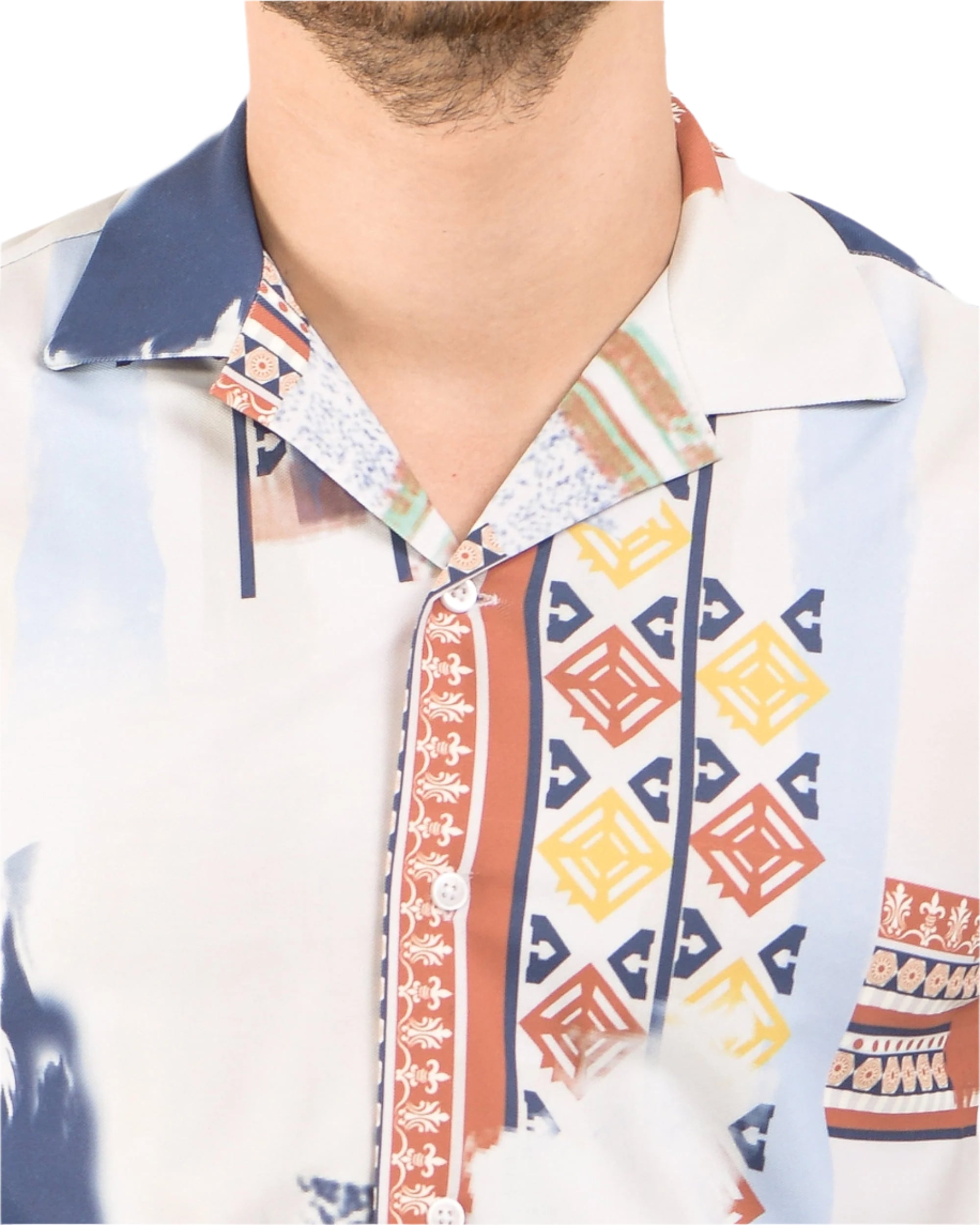 Retro Knit Shirt Printed- Artistic