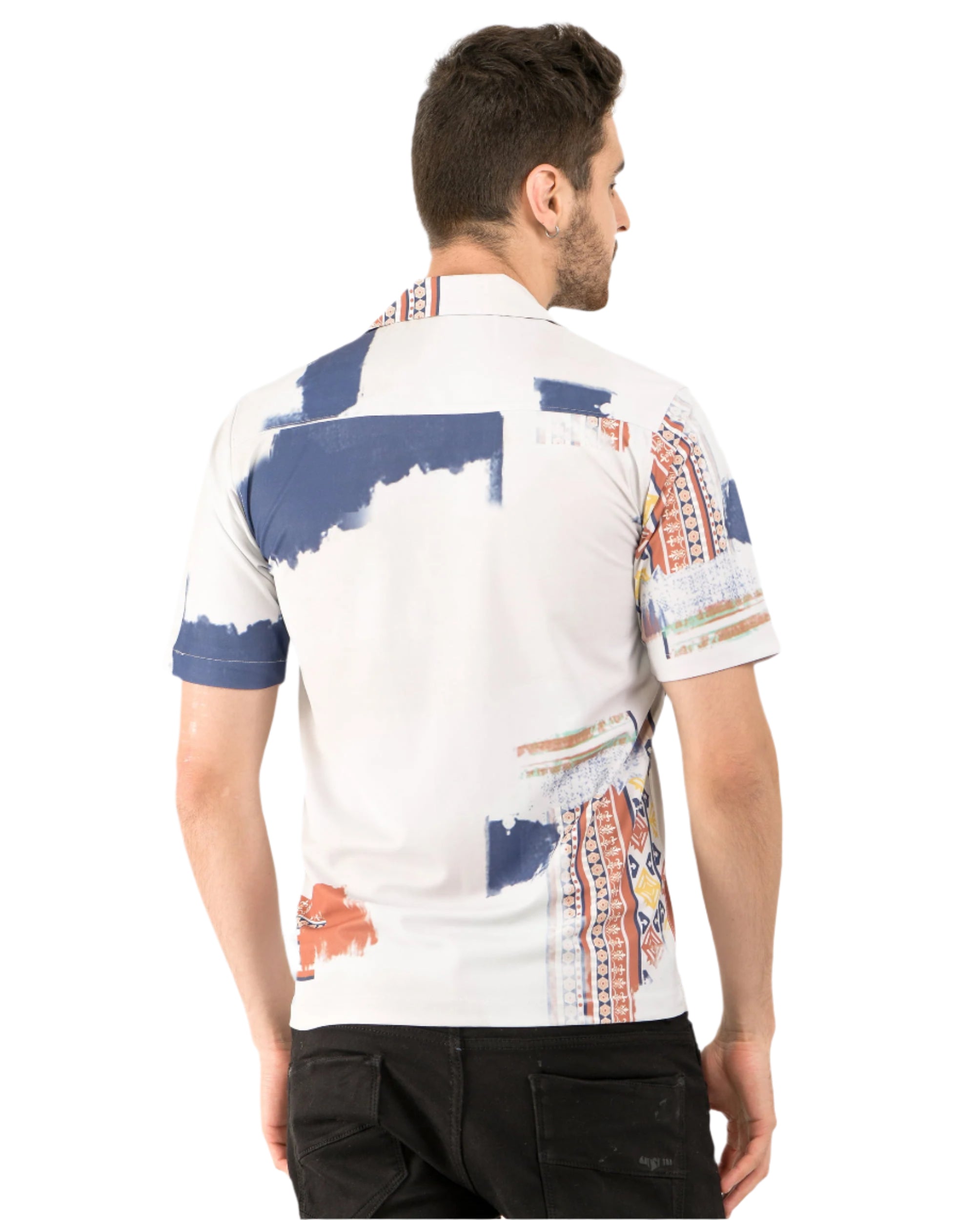 Retro Knit Shirt Printed- Artistic