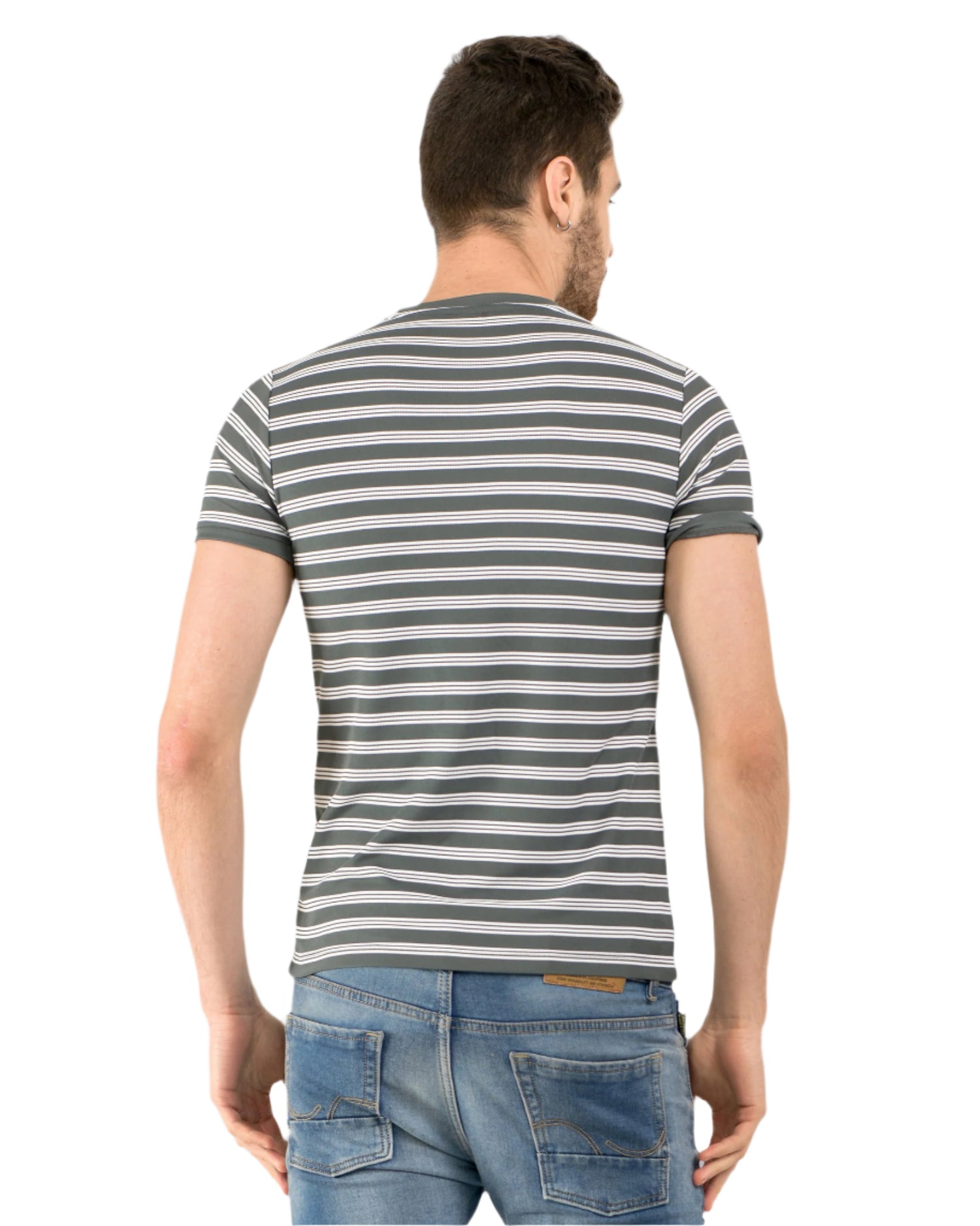 Stripe End Tees – Grey