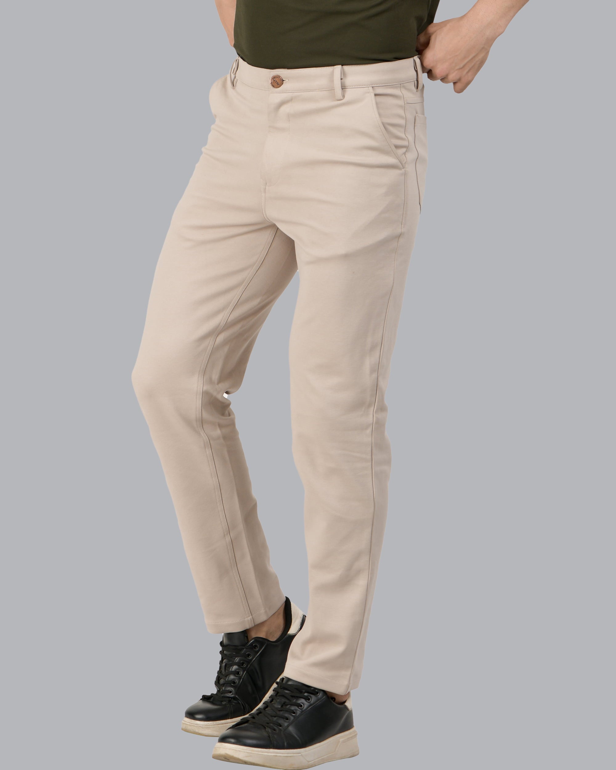 Feather Pants – Beige