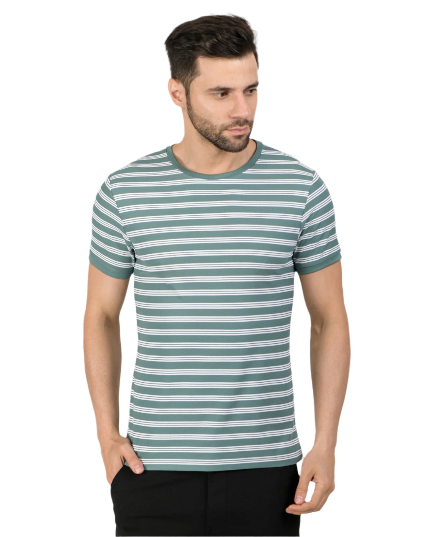 Stripe End Tees – Green