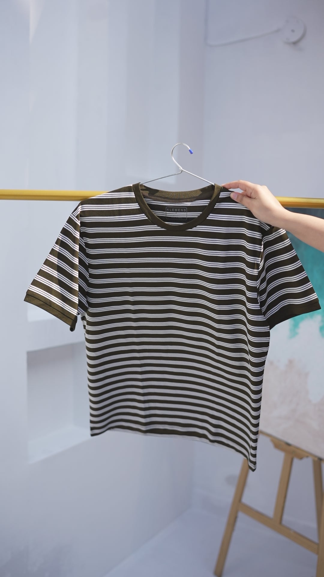 Stripe End Tees – Olive