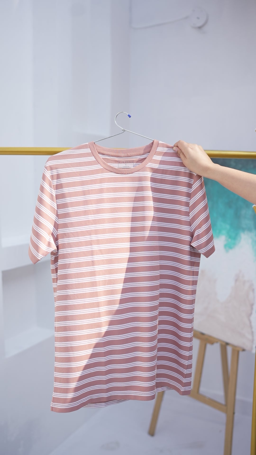 Stripe End Tees – Peach