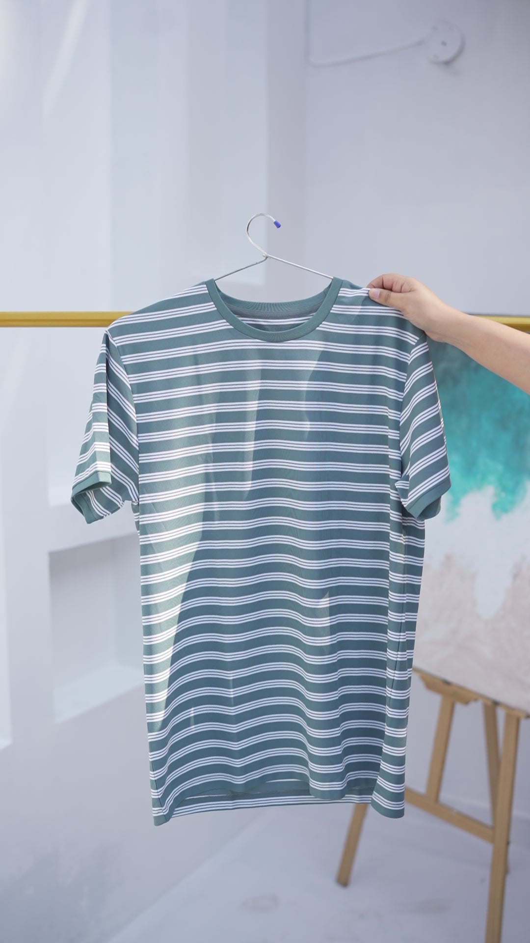 Stripe End Tees – Grey