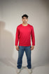 Round Neck Full Sleeves Comfort Tees Red