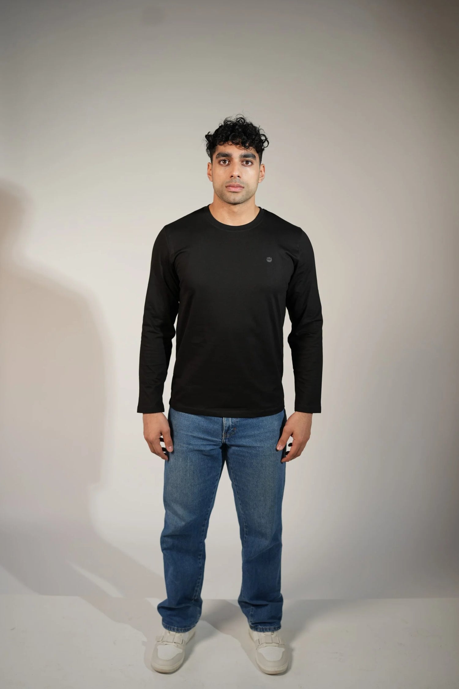 Round Neck Full Sleeves Comfort Tees Black