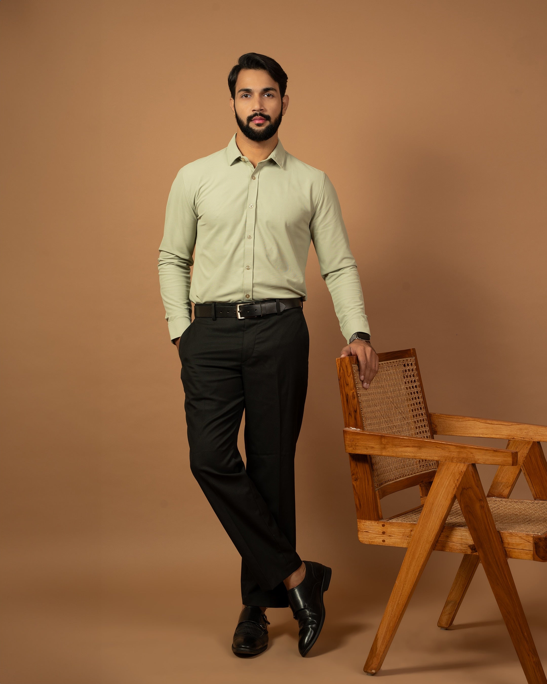 FabrIQ Light Green Shirt