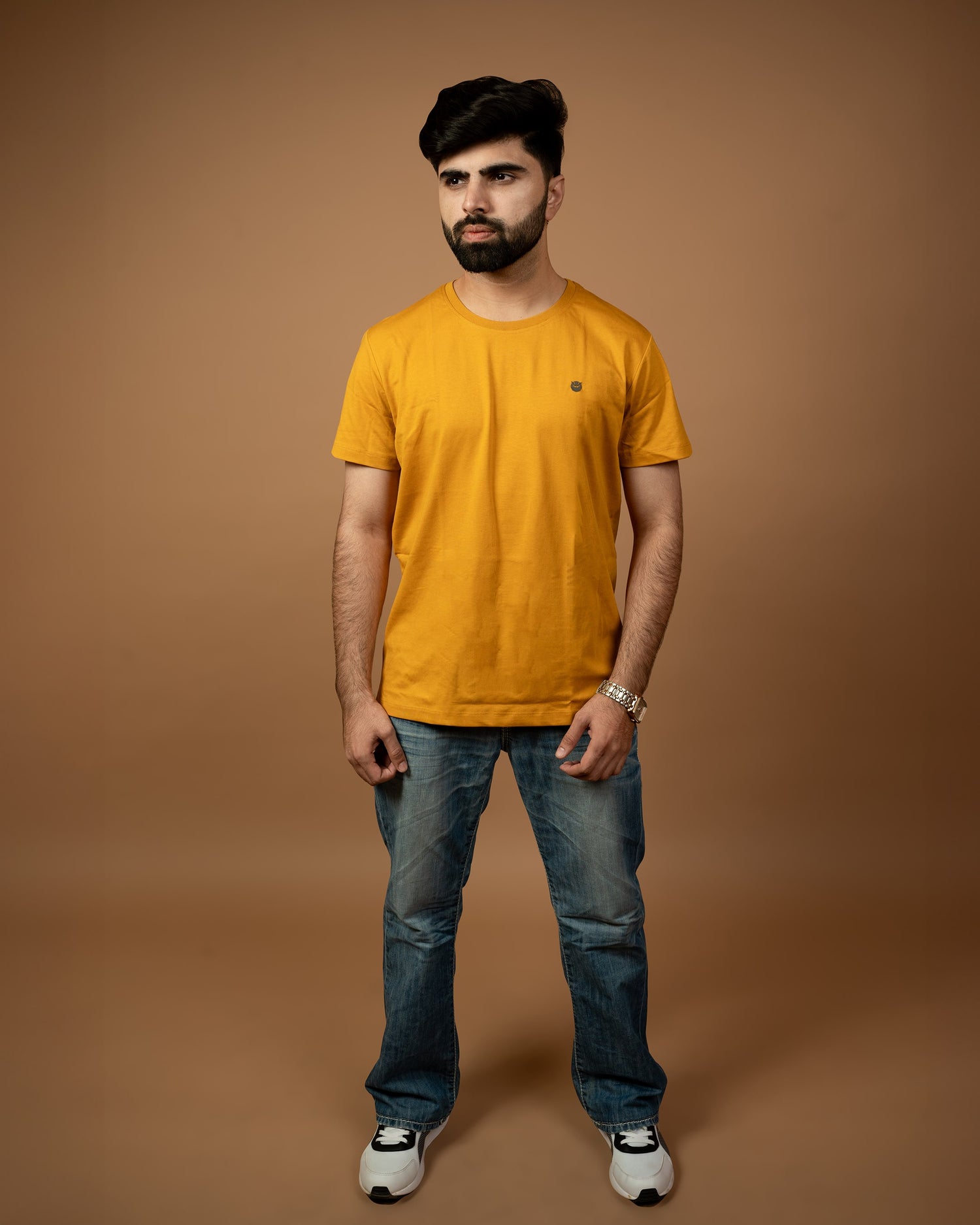 Crew Neck Tees – Mustard