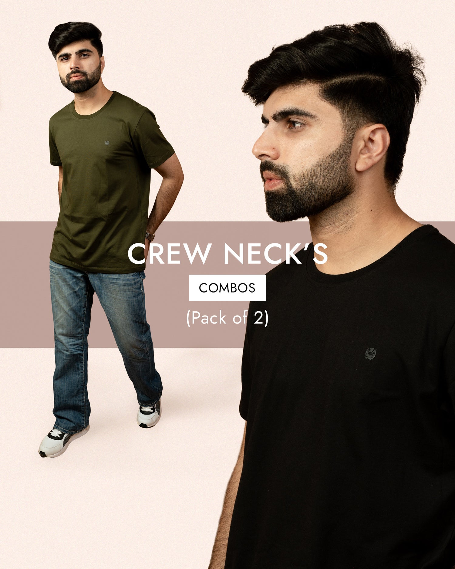 Pack Of 2 Crew Neck T-shirts