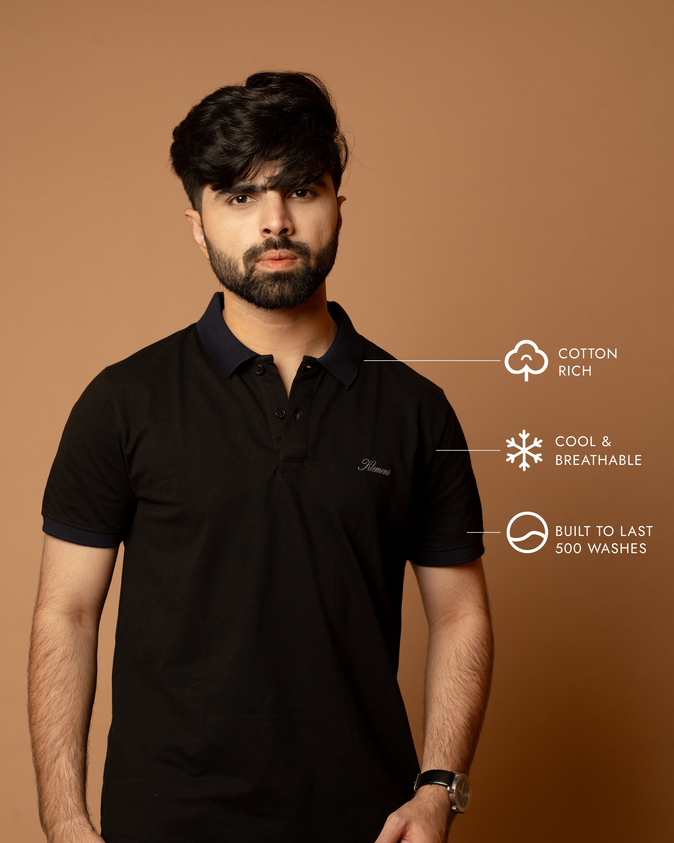 Black Classic Polo