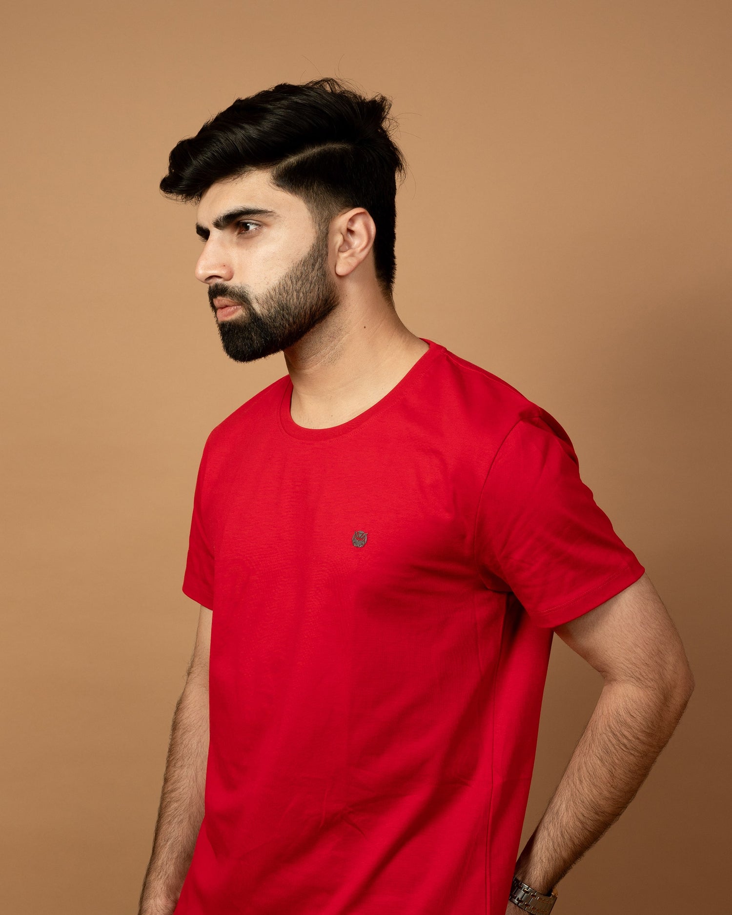 Crew Neck Tees - Red