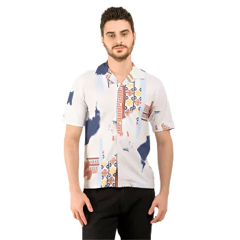 Retro Knit Shirt Printed- Artistic