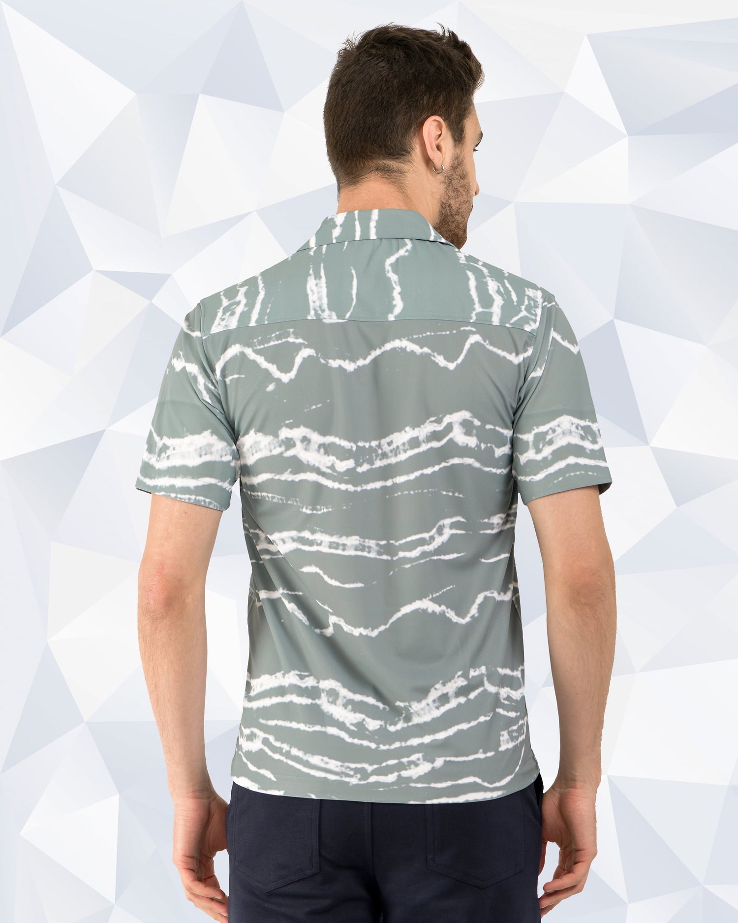 Retro Knit Shirts Printed-Chevron