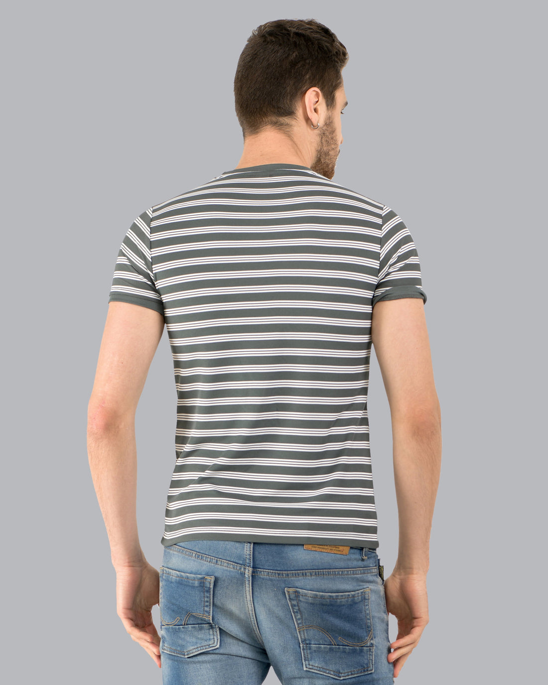 Stripe End Tees – Grey