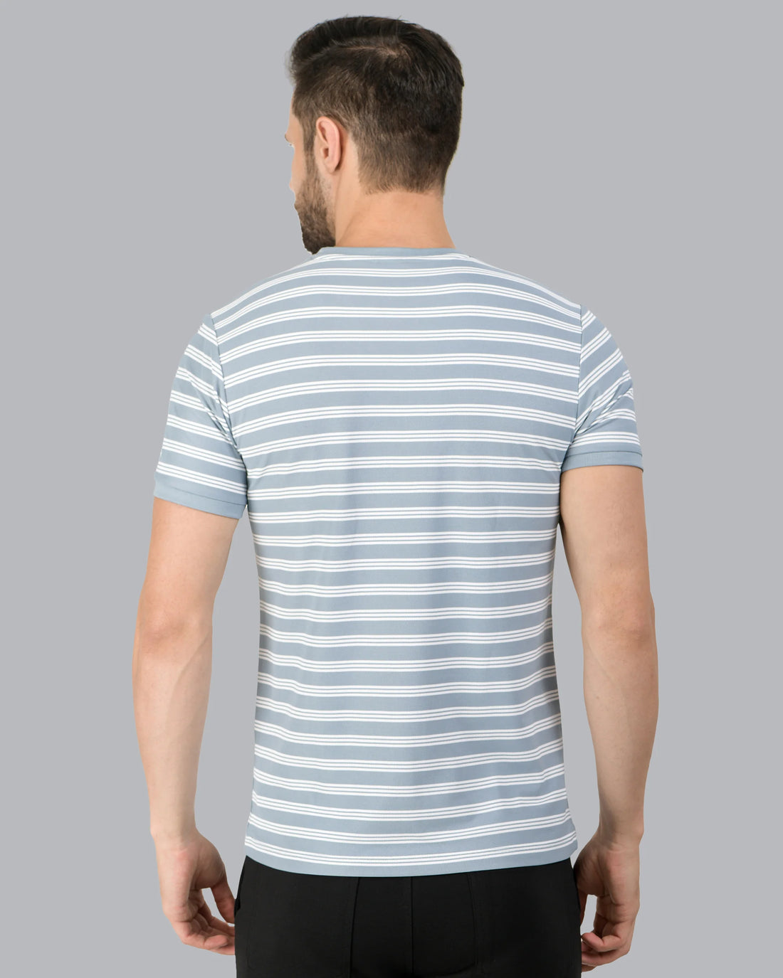 Stripe End Tees – Sky Blue