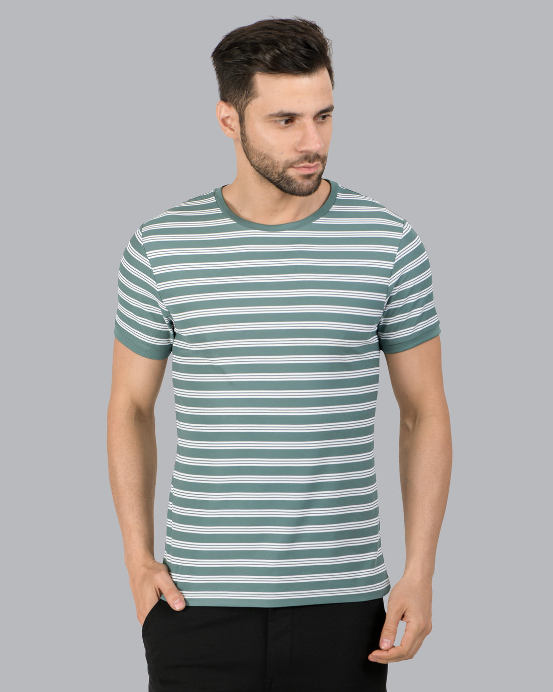 Stripe End Tees – Green