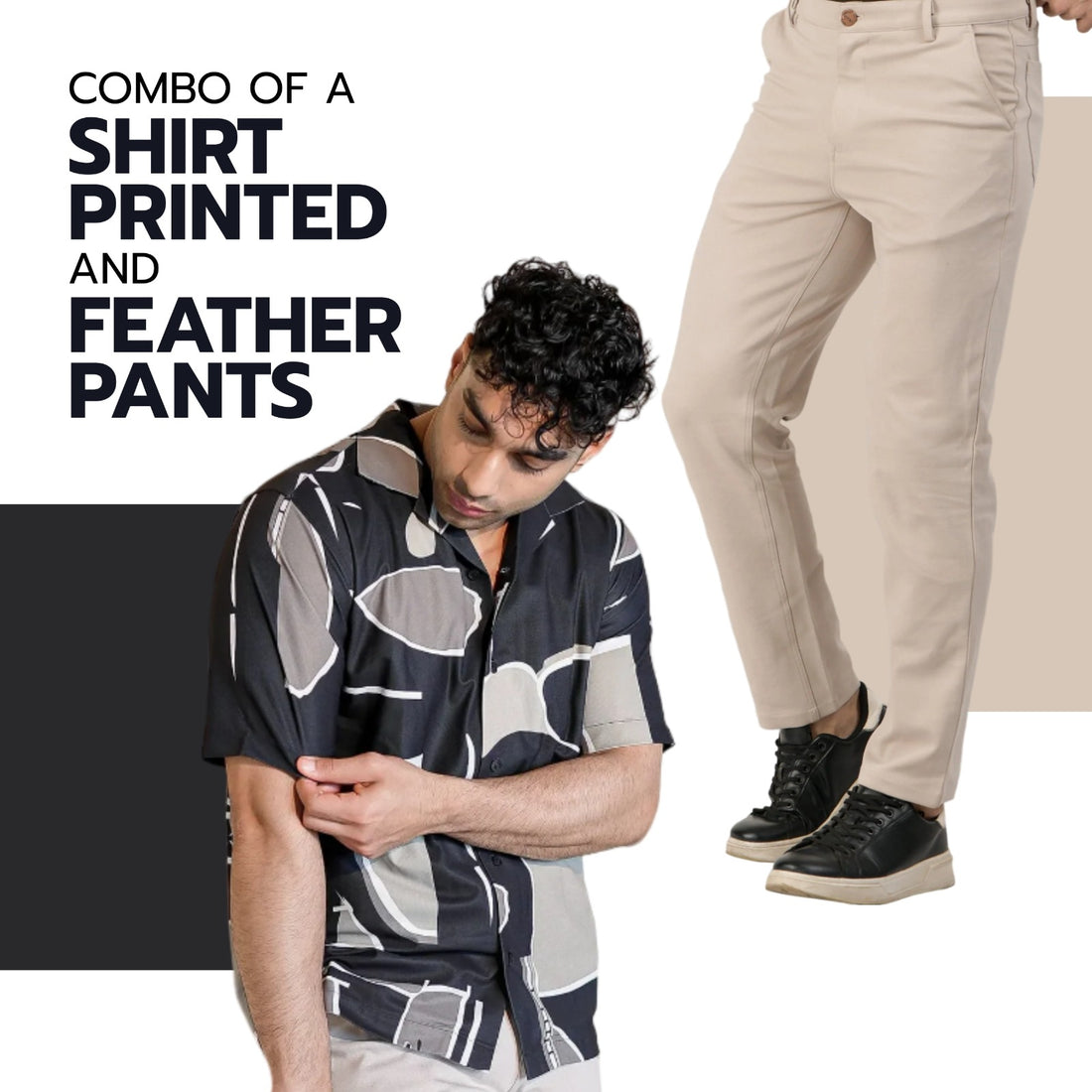 Combo of Retroknit Printed Shirt &amp; Feather Pants